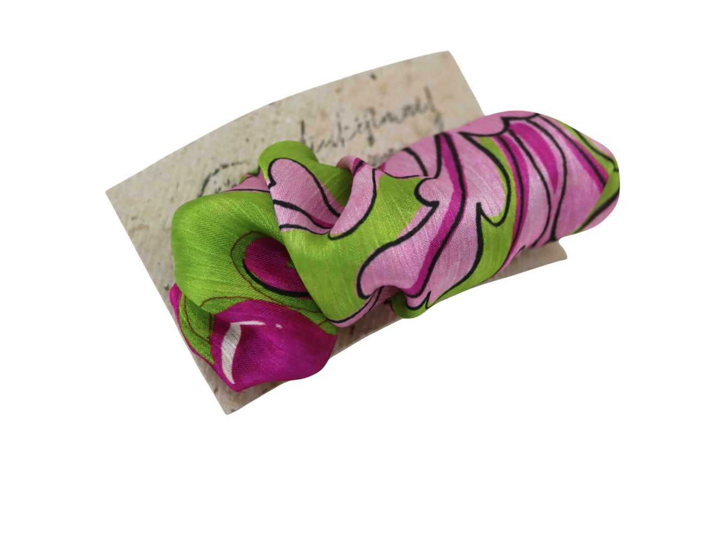 Plaukų segtukas „Rožinė gėlių pieva“