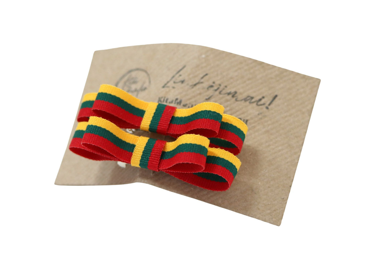 Maži plaukų segtukai „Trispalvė“