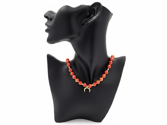 Kaklo vėrinys „Koralų mėnulis“